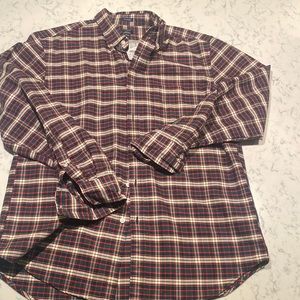 Plaid button down men’s shirt